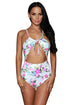 Sexy Delightful Bloom Cutout One Piece Swimsuit